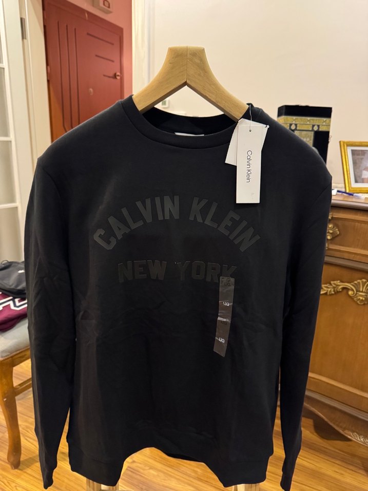 Calvin Klein Siyah Bisiklet Yaka Erkek Sweatshirt Amerikadan — görsel 3/3
