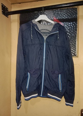 Erkek Lacivert Kapüşonlu Fermuarlı Ceket - Görsel 2