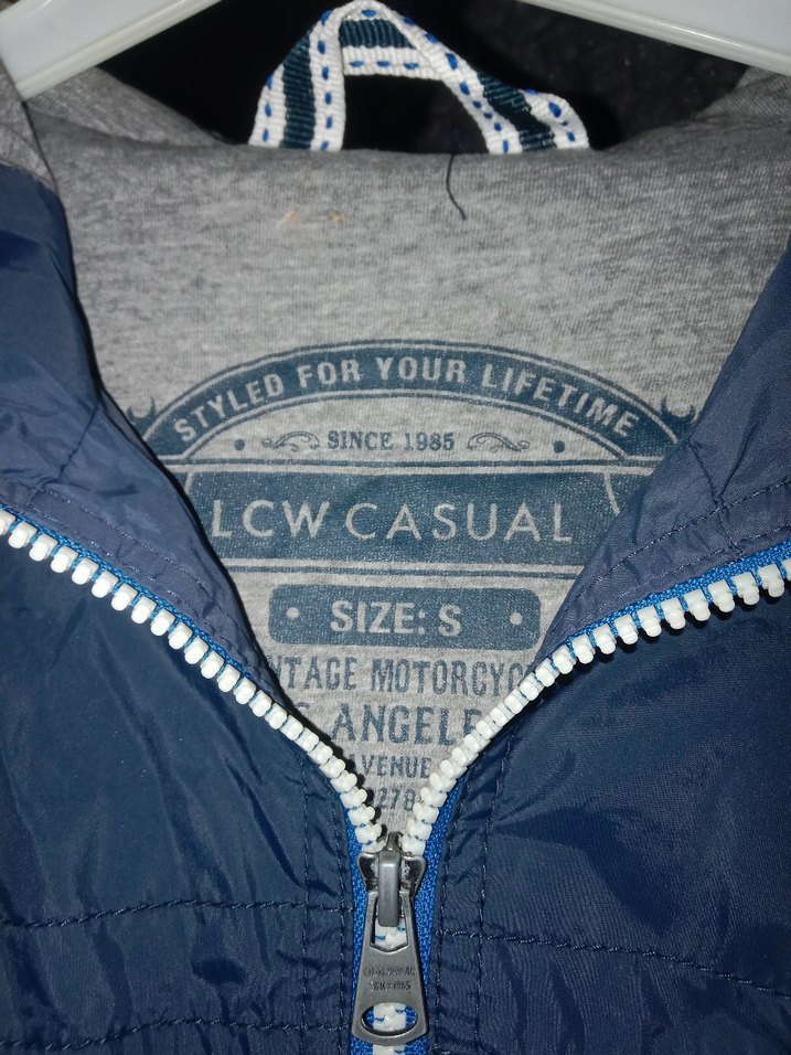 Erkek Lacivert Kapüşonlu Fermuarlı Ceket - Görsel 3