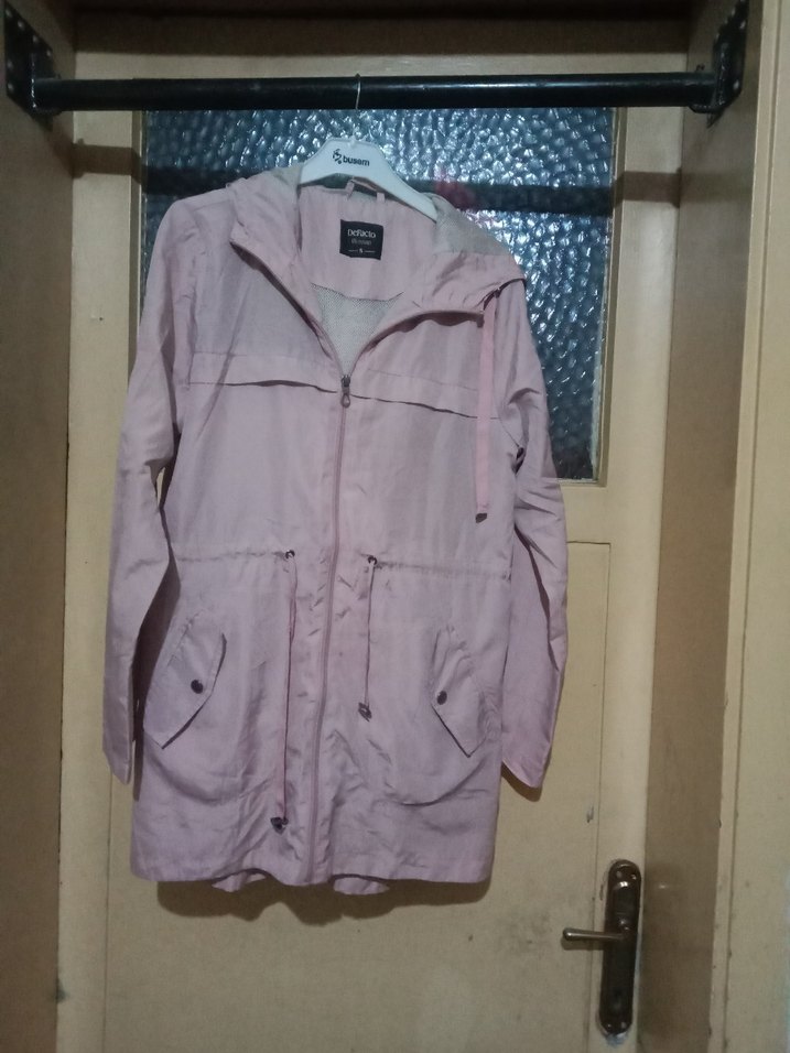 Pembe Midi Rahat Kesim Kadın Ceket - Görsel 2