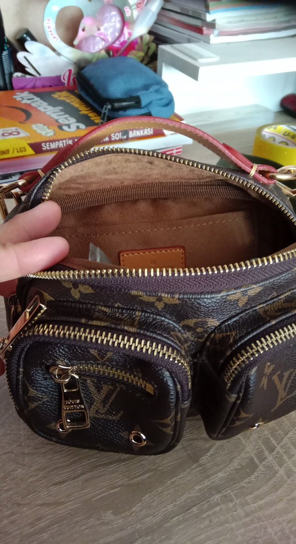 Kahverengi Deri Kadın Çapraz Çanta orjinal - Görsel 3