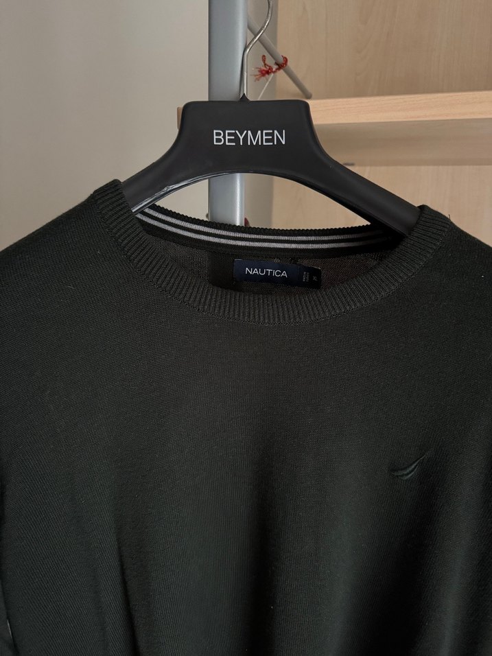 Nautica Erkek Yeşil Classic Fit Kazak - Görsel 2