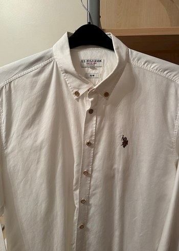 U.S Polo Erkek Beyaz Uzun Kollu Gömlek - Görsel 3