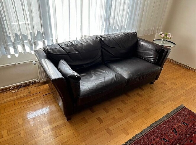Tepe Home Tepe Home Hakiki Deri İkili Koltuk