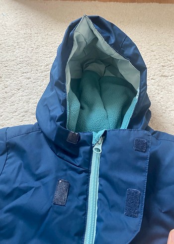 Koyu Mavi Fermuarlı Bebek Kayak Tulumu - Görsel 2