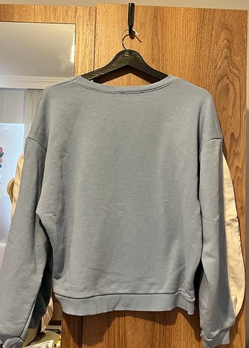 Açık mavi Baskılı Kadın Sweatshirt - Görsel 5