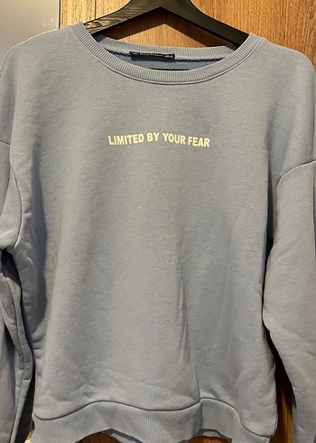 Açık mavi Baskılı Kadın Sweatshirt - Görsel 2