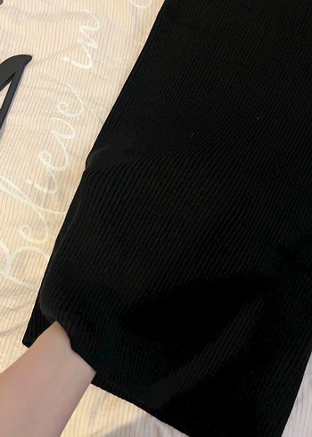 Piliseli Siyah Uzun Kadın Etek - Görsel 4