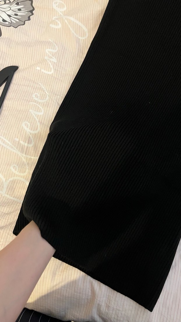 Piliseli Siyah Uzun Kadın Etek - Görsel 4