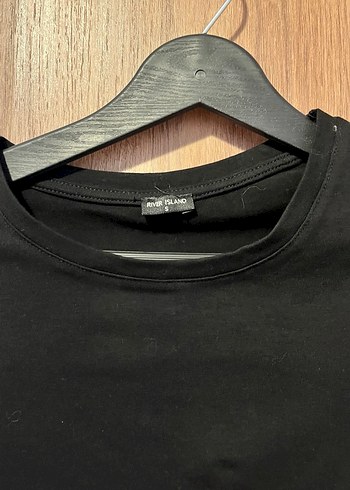 Siyah Süet Mini Crop Top tişört - Görsel 3