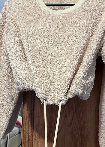 Bej Kadın Triko Sweatshirt - Görsel 3