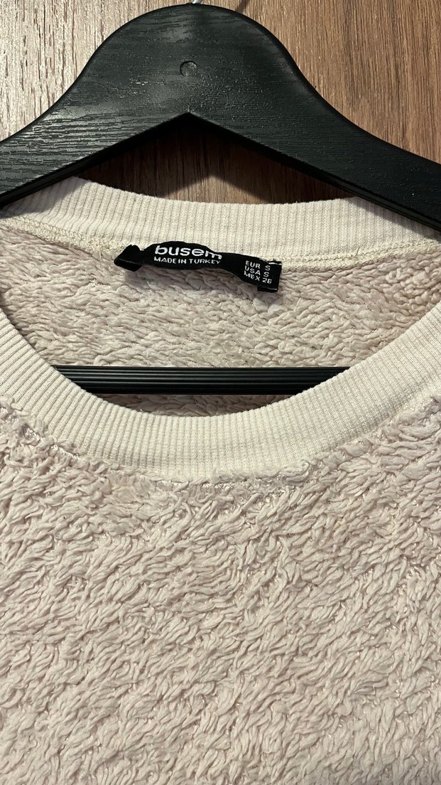 Bej Kadın Triko Sweatshirt - Görsel 2