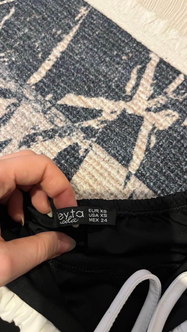 Fermuarlı Siyah Kadın Kumaş Pantolon - Görsel 4