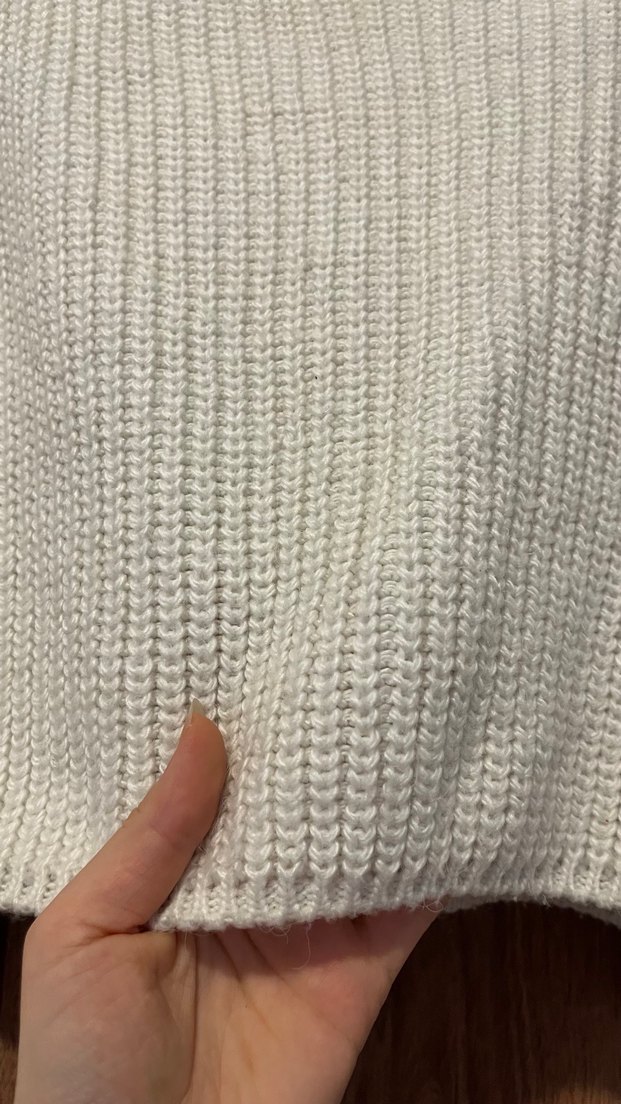 Beyaz Örgü Kadın Triko Kazak - Görsel 5