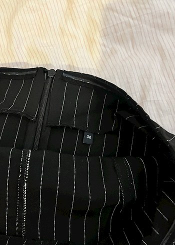 Siyah Straplez Drapeli Uzun çizgili Elbise - Görsel 6