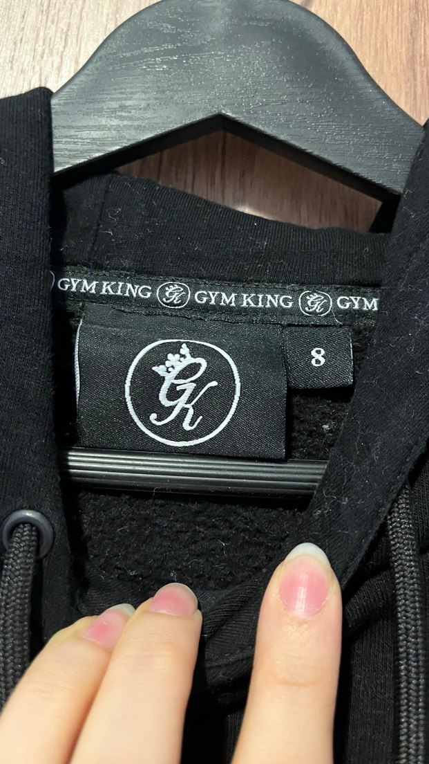 Siyah Kapüşonlu Crop Sweatshirt - Görsel 5