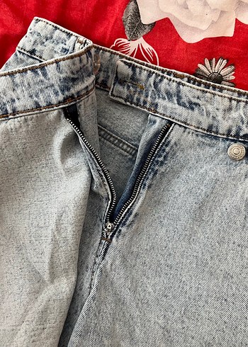 xs Beden Buz mavisi Bağlamalı Kadın Mini Denim Şort etek