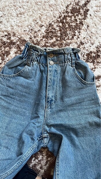 Diğer Beli lastikli kot mom jean ????