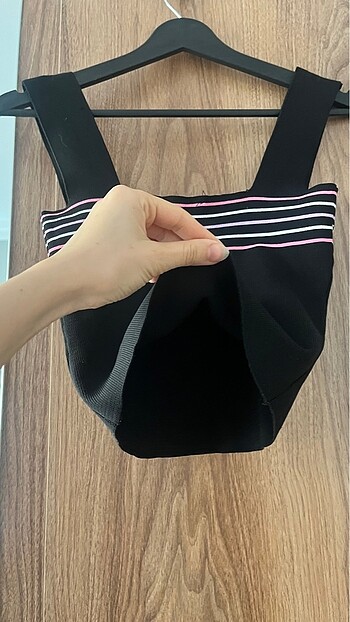 s Beden siyah Renk Renkli çizgili siyah crop