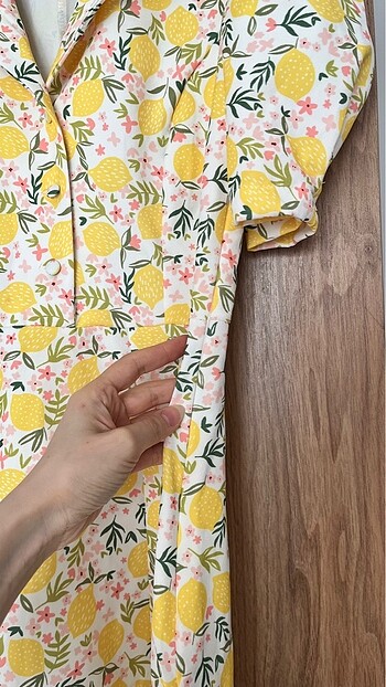 34 Beden çeşitli Renk Limon detaylı elbise ????