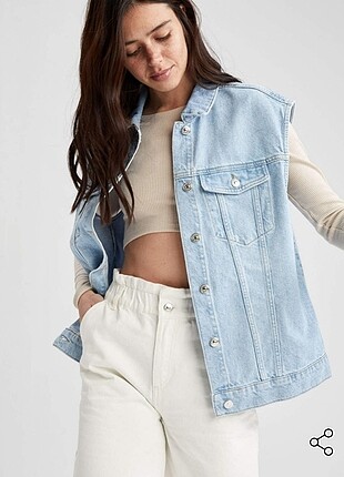 Relax Fit Basic Jean Yelek