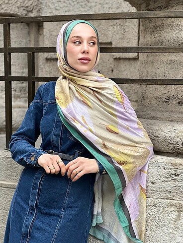 desenli bambu şal