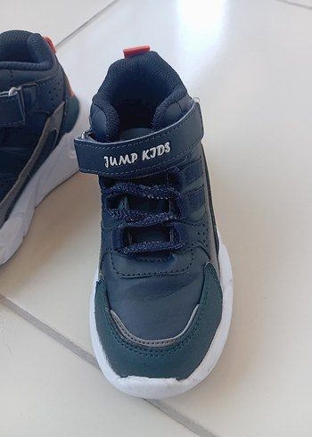Mavi Gri Erkek Çocuk Spor Ayakkabı Velcro