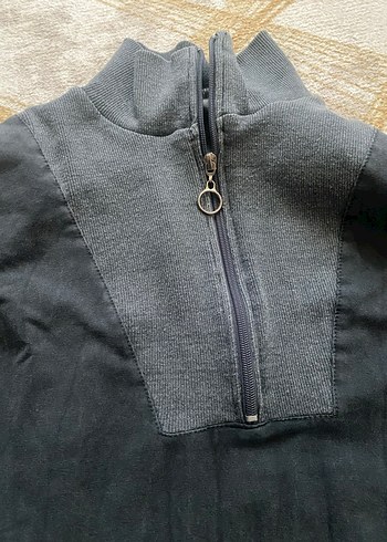 Yarım Fermuarlı Gri Sweatshirt - Görsel 4