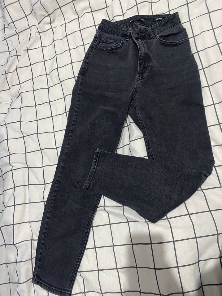 Siyah Regular Fit Kadın Jean Pantolon - Görsel 3