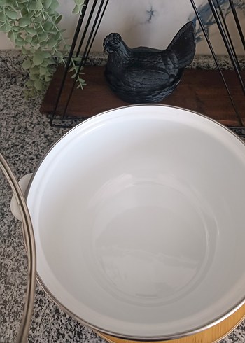 Mavi Desenli Emaye Tencere Kapaklı - Görsel 2