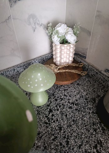 Yeşil Pastel Renkli Mantar Figürleri - Görsel 7