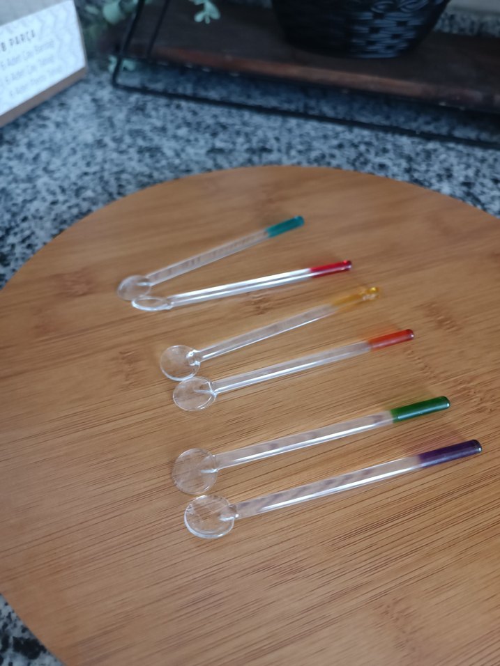 Renkli Uçlu Cam Karıştırıcı Kaşık Seti - Görsel 3