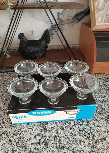 Petra Rayan 6'lı Cam Kase Seti 145 kahve yani lokumluk - Görsel 2