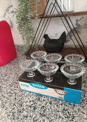 Petra Rayan 6'lı Cam Kase Seti 145 kahve yani lokumluk - Görsel 4