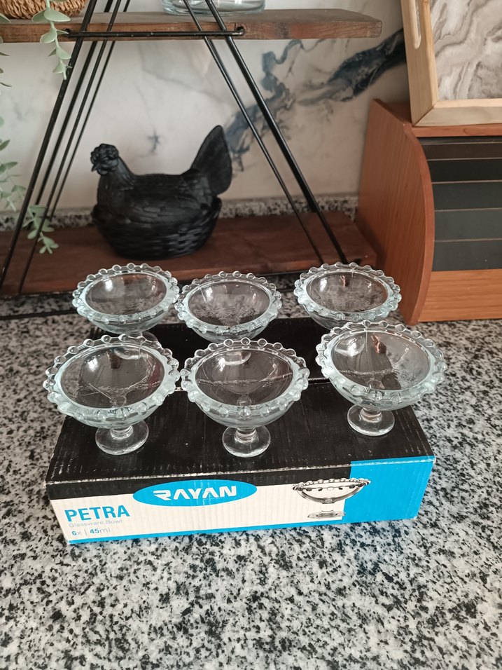 Petra Rayan 6'lı Cam Kase Seti 145 kahve yani lokumluk - Görsel 2