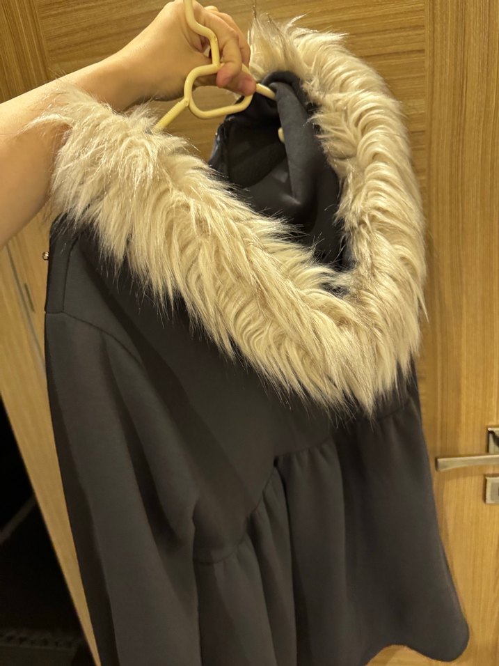 Suni Kürklü Uzun Ceket- kap - Görsel 2