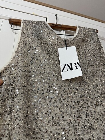 Zara Zara payetli midi elbise