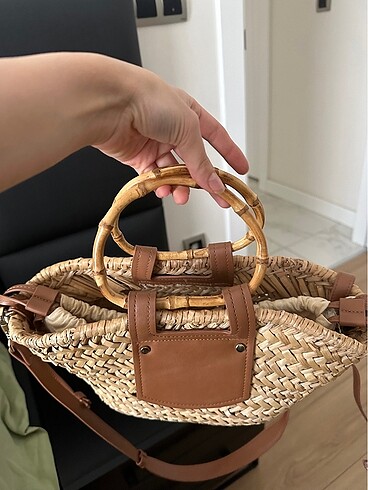 Beden kahverengi Renk Zara hasır çanta