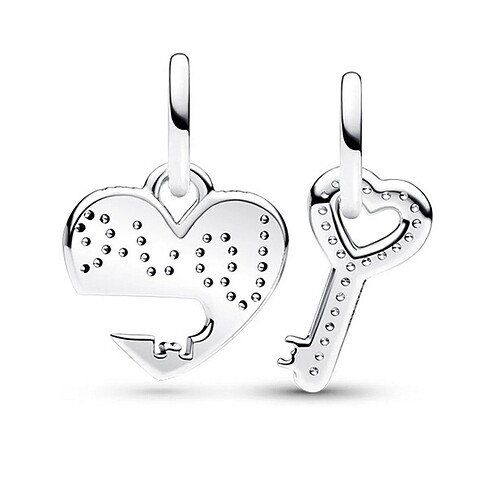 Pandora Ayrılabilir Kalp Ve Anahtar Sallantılı Charm