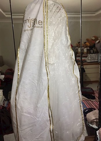 Vintage Dantel Detaylı Uzun Kollu helenistik Gelinlik - Görsel 12