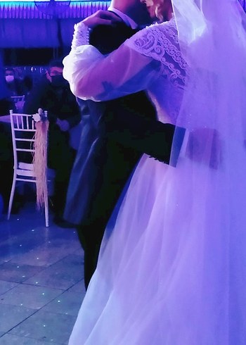 Vintage Dantel Detaylı Uzun Kollu helenistik Gelinlik - Görsel 17