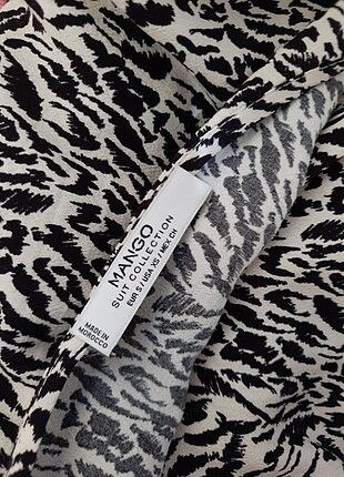 s Beden siyah Renk mango zebra desenli bluz