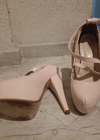 Zara Bej Tokalı Stiletto Kadın Ayakkabı