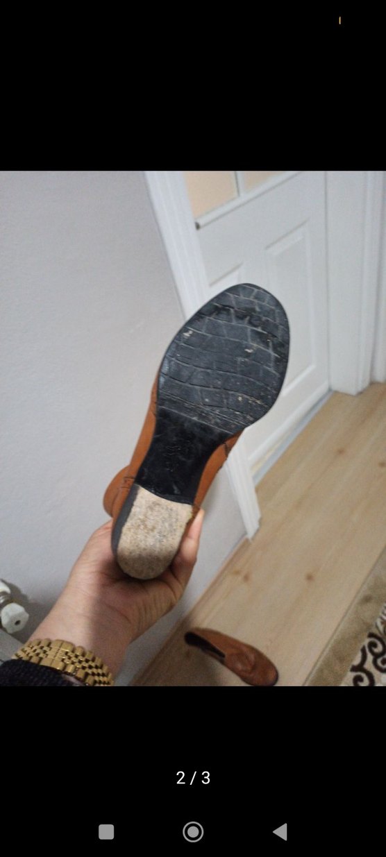 Kahverengi  deri Kadın Dolgu Topuk Bot - Görsel 2