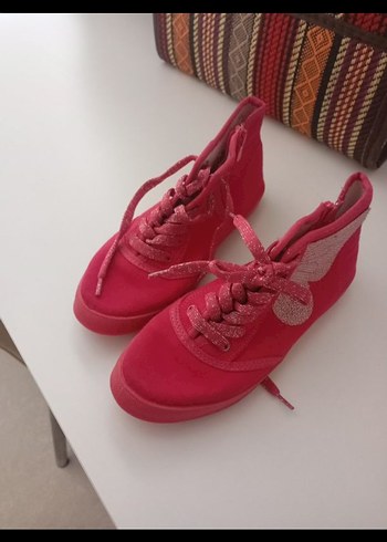 Kız Çocuk Pembe Fermuarlı Spor Ayakkabı - Görsel 3