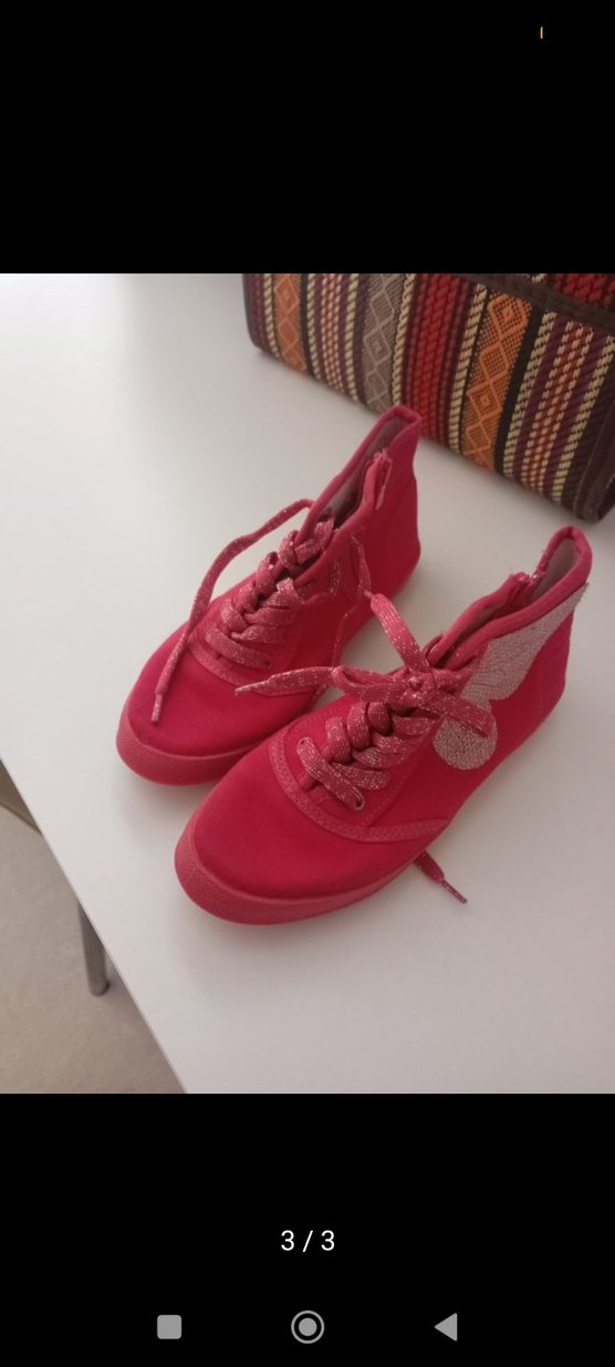 Kız Çocuk Pembe Fermuarlı Spor Ayakkabı - Görsel 3