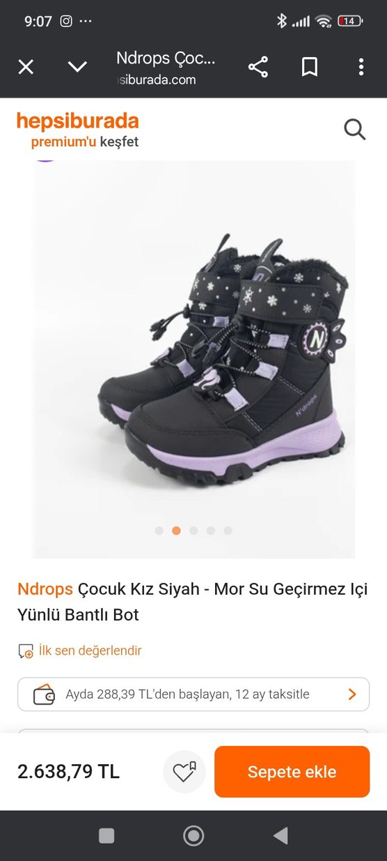 Kız Botu, Cırtlı, Kauçuk markayı bilen bilir su geçirmez - Görsel 5