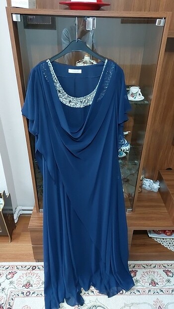 Gece mavisi abiye elbise - Görsel 2