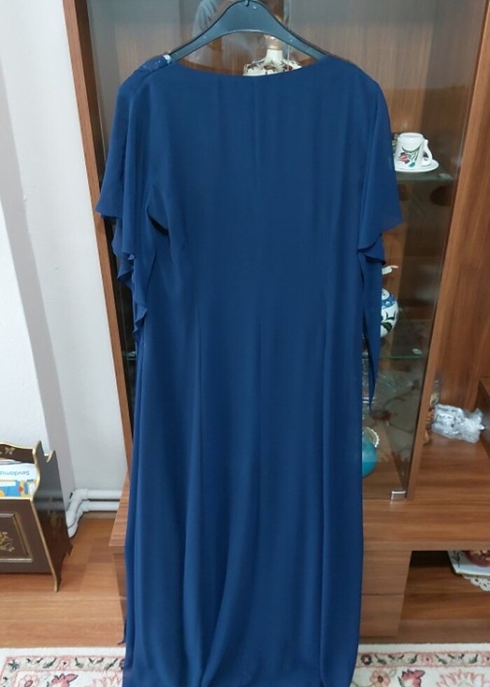 Gece mavisi abiye elbise - Görsel 5