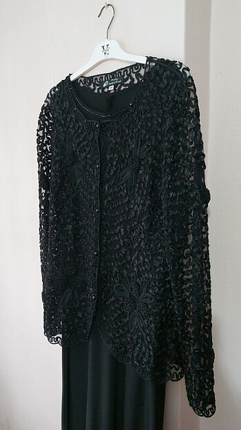 İç elbiseli ve özel ceketli abiye elbise - Görsel 5